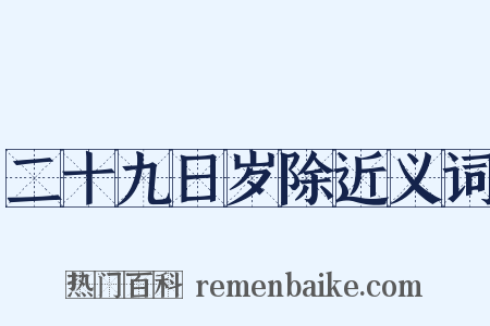 二十九日岁除近义词是什么意思的图片